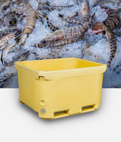 How do these containers ensure the safety and well-being of live fish during transit?
